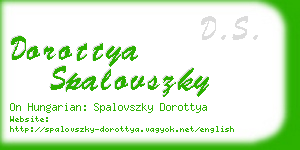 dorottya spalovszky business card